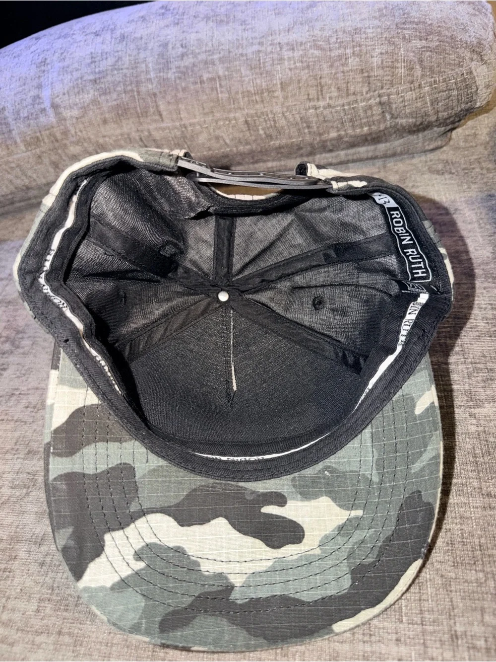Robin Ruth Miami Camo Snapback Hat in Green, Black, Gray
